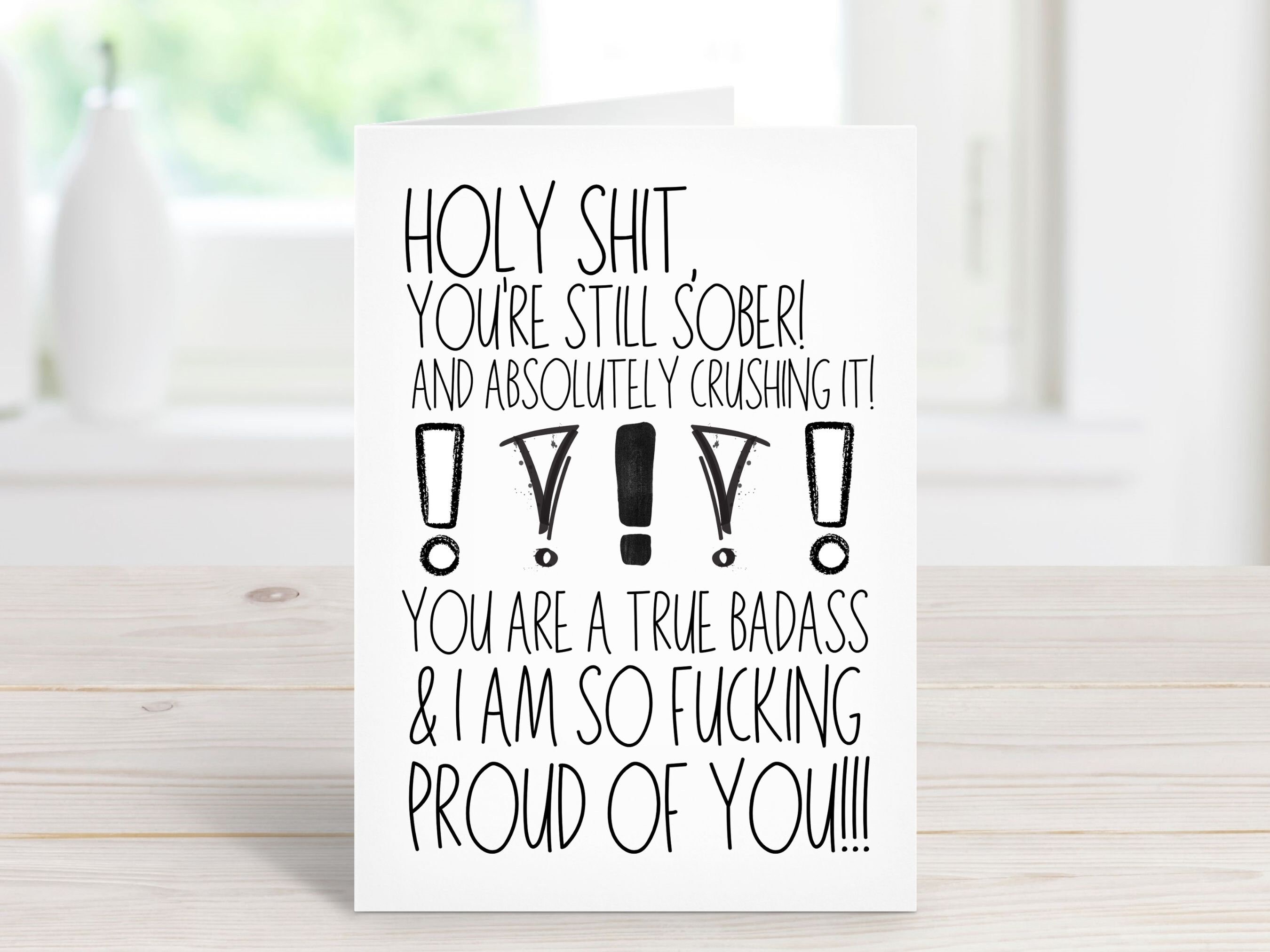 Printable Recovery &amp; Sobriety Card 5x7 | Sobriety Gift | Card for ...