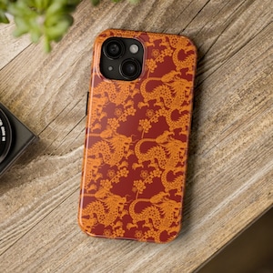 Chinese Lunar New Year of the Dragon Tough Phone Case, Asian Gift Prosperity, iPhone 15, 14, 13, 12, 11, X, 8, 7 Plus Pro Mini Max Accessory