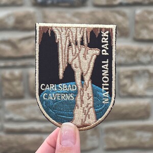 Carlsbad Caverns National Park Embroidered Iron On Patch, Carlsbad Caverns Souvenir, New Mexico Souvenir, Embroidered Travel Patch, Bag, Hat