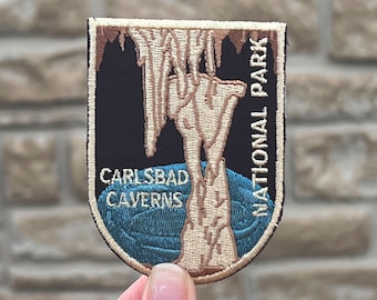 Carlsbad Caverns National Park Embroidered Iron On Patch, Carlsbad Caverns Souvenir, New Mexico Souvenir, Embroidered Travel Patch, Bag, Hat