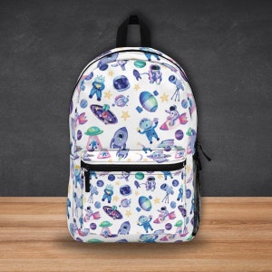 Sac à dos spatial pour enfants, cadeau de retour à l'école pour enfants, sac préscolaire astronaute de l'espace, sac pour tout-petit vaisseau spatial extraterrestre, étoiles galaxie cosmique