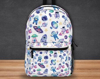Doodle Stars Black & White Backpack For School - 12.6x6.7x17.7 Inch Teen Travel Bag With Laptop Sleeve