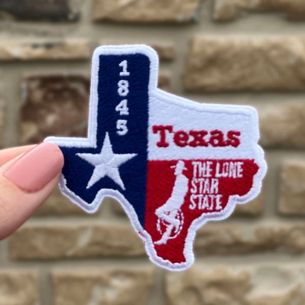 Texas Full Embroidered Iron On Patch, The Lone Star State Art Gift, Travel Patch for Jacket, Bag, Backpack Accessory, Souvenir Embellishment