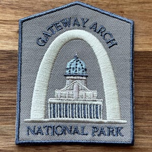 Gateway Arch National Park Embroidered Iron On Patch, St Louis Missouri Gift, Travel Souvenir, World's Tallest Arch, Outdoor Lover Accessory