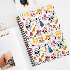 Dia De Los Muertos Notebook, Day of the Dead Journal, Back to School Supplies, Sugar Skull Mexico Gift, Hispanic Heritage, Travel Journal