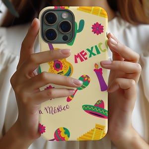 Mexican Fiesta Tough Phone Case, Cinco De Mayo Gift, iPhone 15 14 Plus Pro Max, Samsung Galaxy, Pixel, Dia De Los Muertos, Mexican Heritage