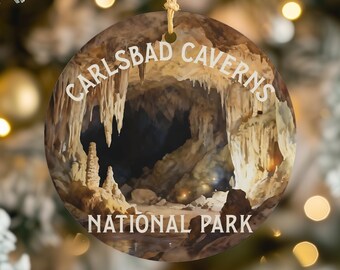 Carlsbad Caverns New Mexico National Park Ornament, Hiking Souvenir Gift, Travel Keepsake, Desert Cave Decor, NM Xmas, Family Trip