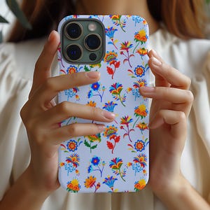 Mexican Folk Art Floral Tough Phone Case, iPhone Plus Pro Max, Samsung Galaxy, Pixel, Colorful Protective Device Cover, Cinco De Mayo Gift