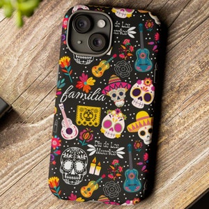 iPhone 15 Case, Dia De Los Muertos, iPhone 13 Pro Max, Halloween Gift, Iphone 11, 12, Sugar Skull, Day of the Dead, Google, Samsung Galaxy