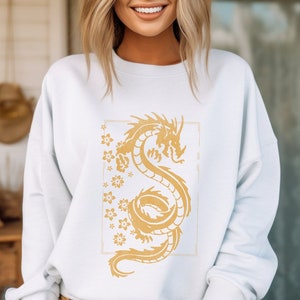 Chinese New Year Comfort Colors Sweatshirt, Year of the Dragon Shirt, China Zodiac Pullover, Lunar New Year Gift, Good Fortune, Prosperity