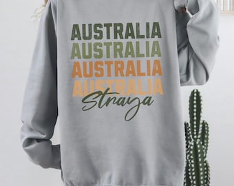 Australia Sweatshirt for Travelers, Unisex Crewneck Pullover for Comfy Style, Perfect Gift for Aussies, Casual Wear, Holiday Sweater