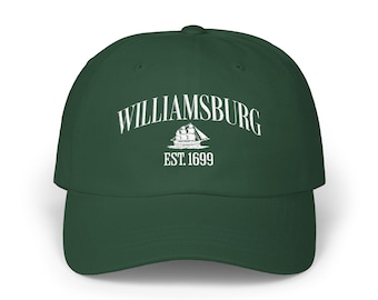 Williamsburg Virginia Dad Cap | Embroidered Nautical Logo Hat