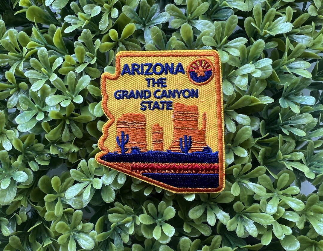 Arizona Embroidered Iron on Patch, Travel Patch for Jackets, Bag ...