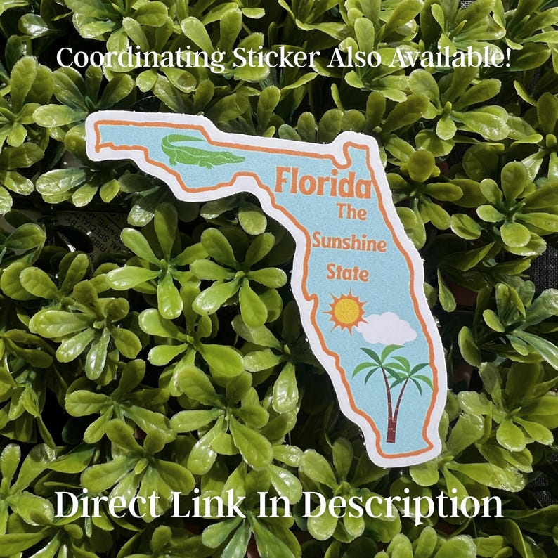 Florida Embroidered Iron On Patch, The Sunshine State Souvenir, Travel Patch for Jackets, Bag, Backpack Accessory, Alligator Embellishment image 10