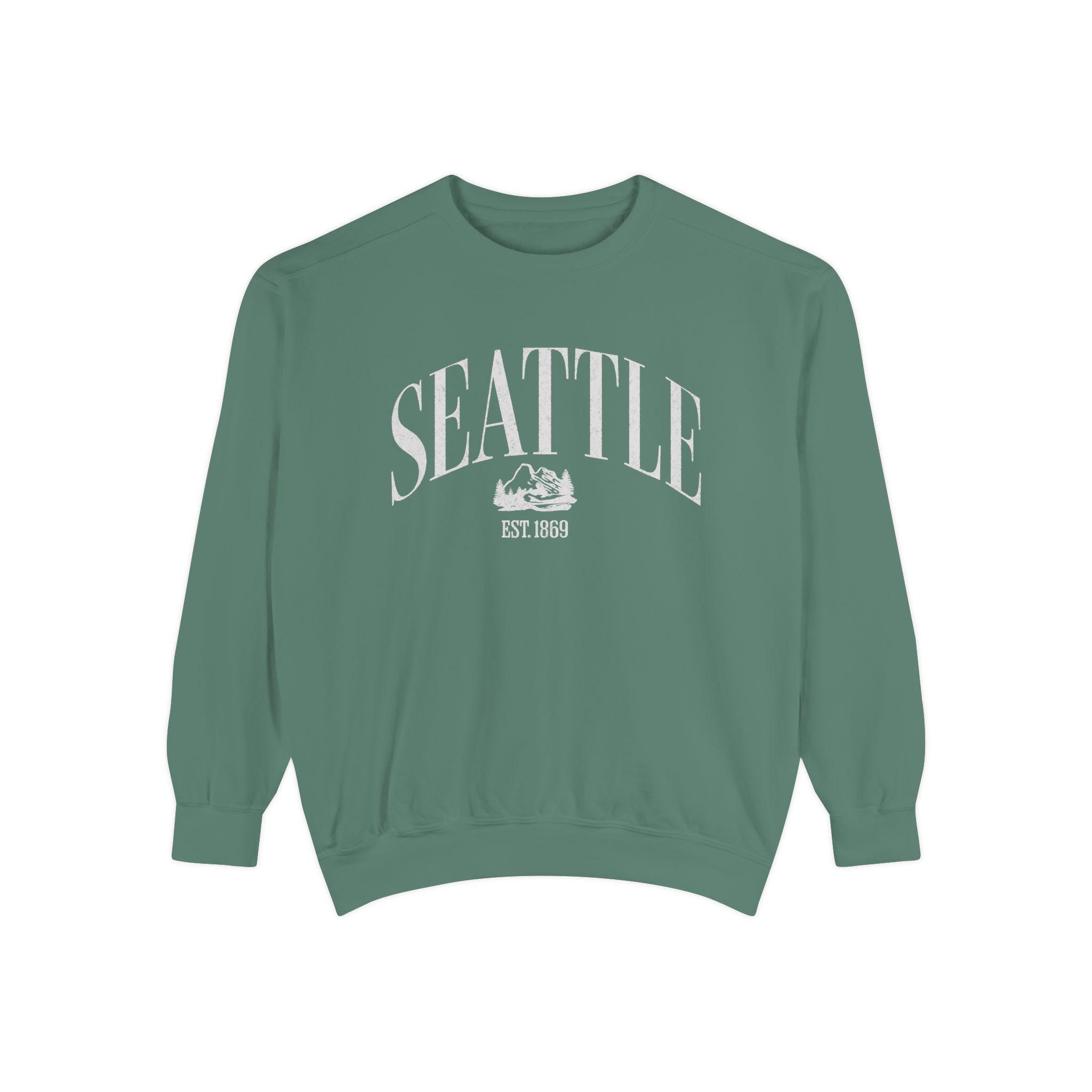 Seattle Comfort Colors Sweatshirt, Oversize Unisex Vintage Style