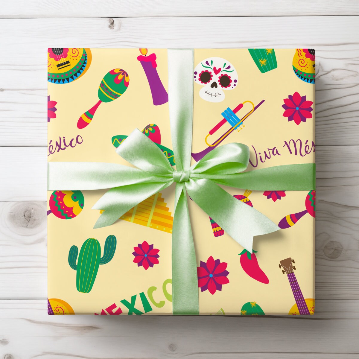 Mexican Fiesta Wrapping Paper Roll and Sheets, Cinco De Mayo Gift ...