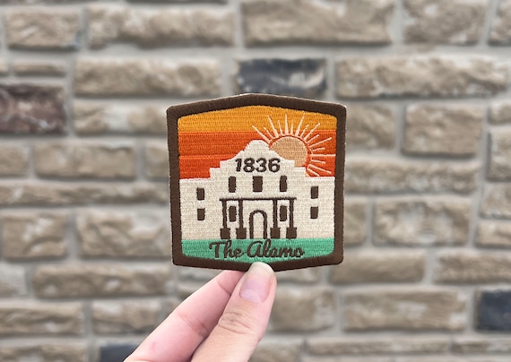 Alamo Full Embroidered Iron On Patch, Alamo Souvenir, Texas Souvenir, Texas Patch, San Antonio, Embroidered Travel Patch, Backpack Accessory