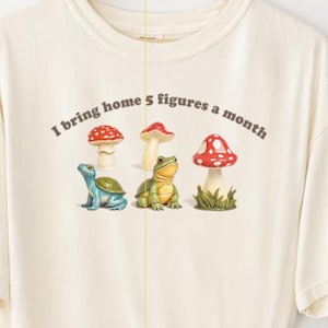 Maglietta "Thrift Shopping". Maglietta "Porto a casa cinque cifre al mese". Colori comodi, detti divertenti e Weirdcore, maglietta unica per uomo e donna, grafica meme.