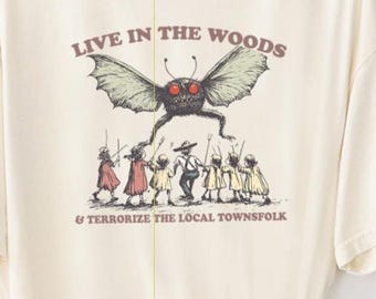 Mothman T-Shirt: Comfort Colors Weirdcore Meme Graphic Tee Shirts Tees Weirdcore Meme Unfunny Unhinged Funny Retro Gen Z Weird