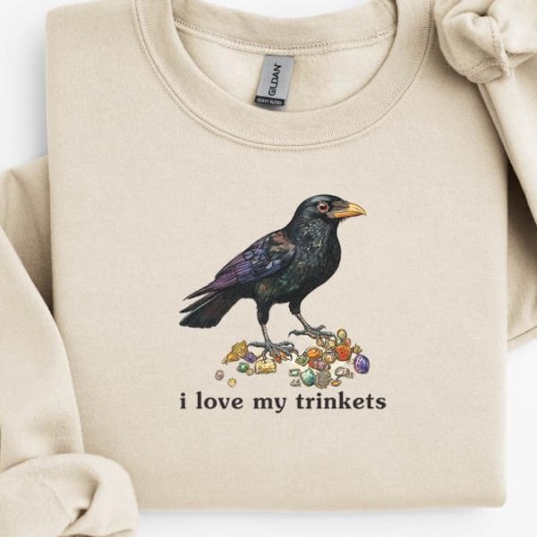 Funny Frog Weirdcore Sweatshirt: I Love My Trinkets Meme Graphic Shirts Tees Weirdcore Meme Unfunny Unhinged Funny Retro Gen Z Weird