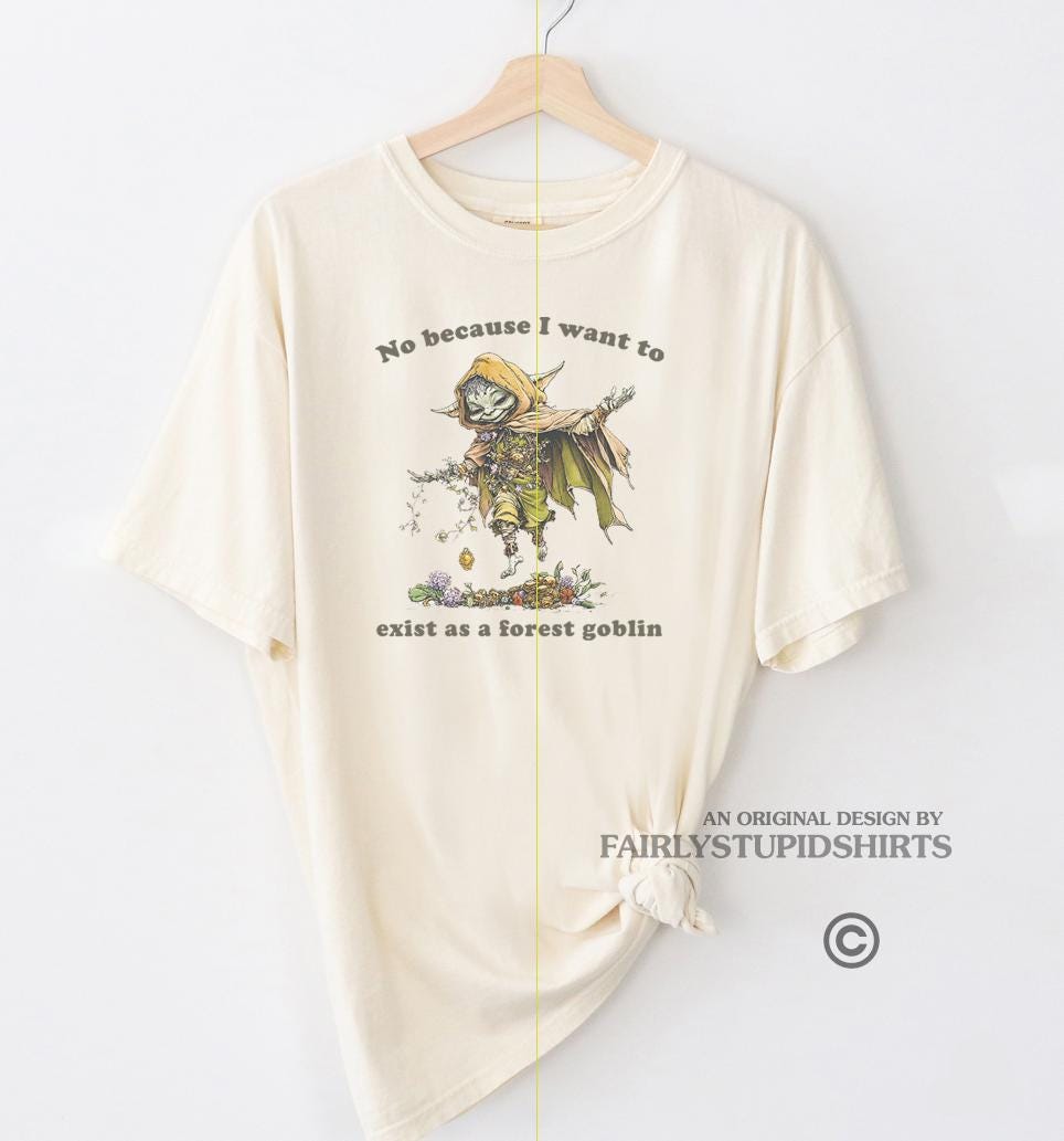 Forest Goblin T-shirt: Comfort Colors Fantasy Bookish Graphic Tee
