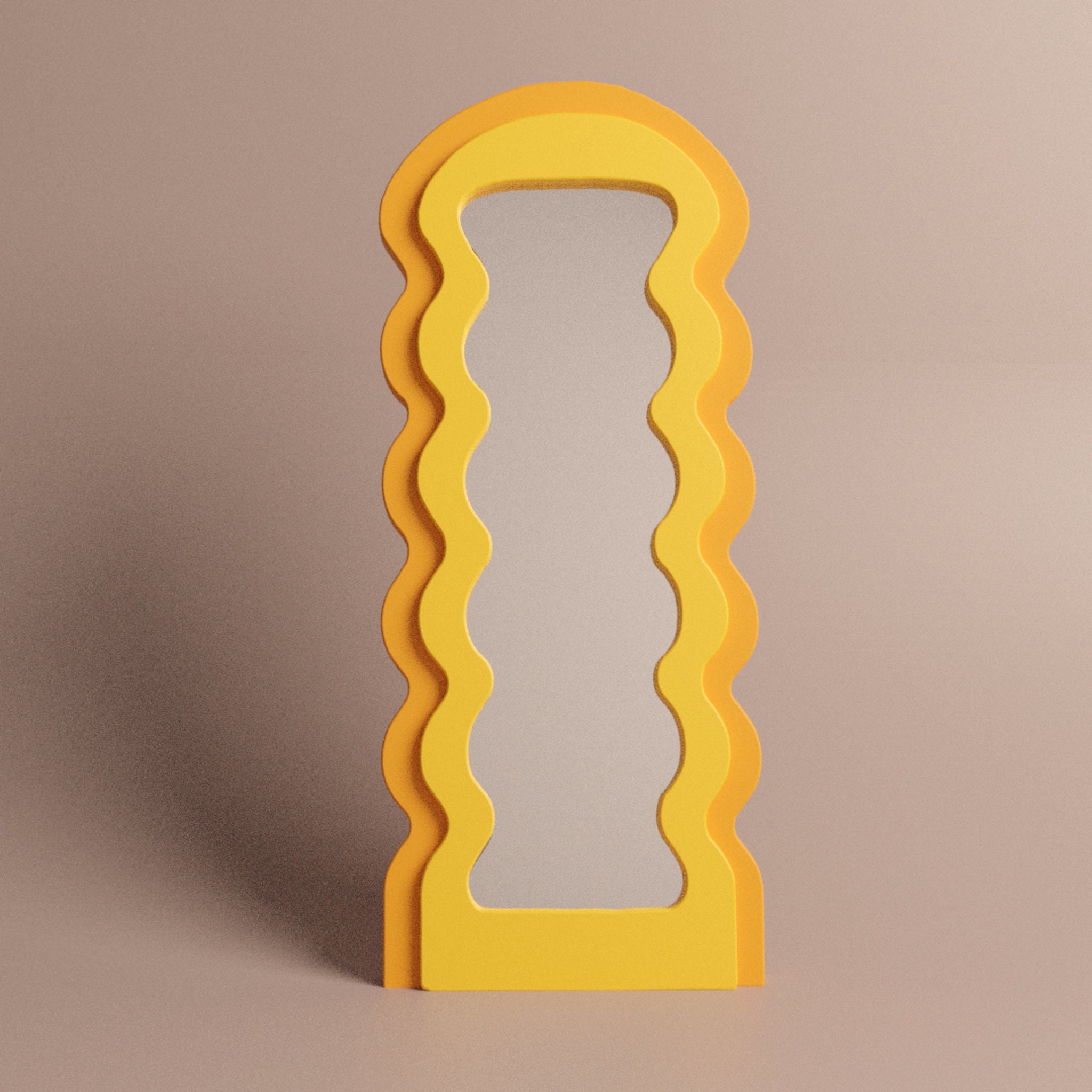 Curvy Mirror Curved Living Room Mirror Wavy Full Length Etsy