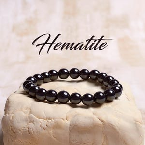Hematite Crystal Bracelet, Handmade Healing Crystal Bracelet, Balance Bracelet, Protection Bracelet, Energy Bracelet, Grounding Bracelet
