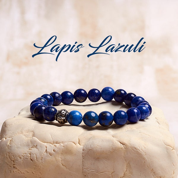 Lapis Lazuli Crystal Bracelet, Lapis Lazuli Bracelet, Physical Healing and Pain Relief, Crystal Bracelet for Women, Spiritual Gifts for Men