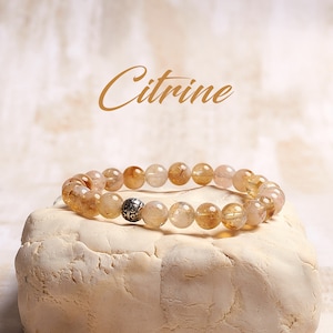 Citrine Crystal Bracelet, Abundance Crystal Bracelet, Energy Crystals, Stress Relief Gift, Anxiety Crystals, November Birthstone Bracelet