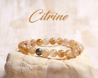 Citrine Crystal Bracelet, Abundance Crystal Bracelet, Energy Crystals, Stress Relief Gift, Anxiety Crystals, November Birthstone Bracelet