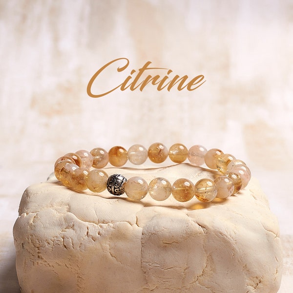 Citrine Crystal Bracelet, Abundance Crystal Bracelet, Energy Crystals, Stress Relief Gift, Anxiety Crystals, November Birthstone Bracelet