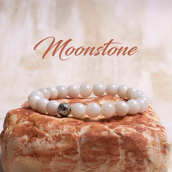 Moonstone Crystal Bracelet, Emotional Healing and Balance, Healing Crystal Bracelet, Fertility Crystals, Fertility Bracelet, Moonstone Beads