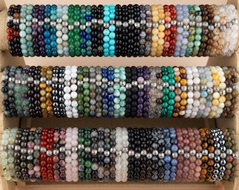Healing Crystal Bracelet, Natural Gemstone Bracelet, Crystals Healing Stones, Handmade Bracelet, Protection Bracelet, Minimalist Bracelet