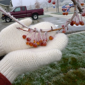 Knitted women&#39;s mittens winter knitted mittens, Handmade Knitted Wool mittens