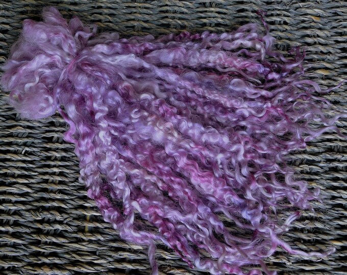1oz Teeswater Locks Are Shades of Lilac and Raspberry Color, 10in Long ...