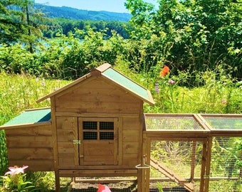 Chicken Coop, Wooden Chicken Run, Egg Hen House, DIY Project Build Your Own Chicken House Kit Plan, Small Animal House Enclosure