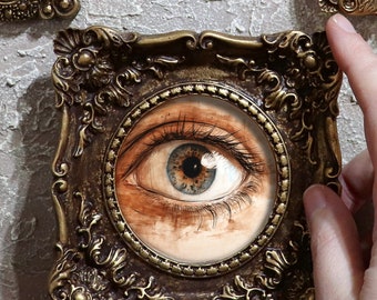 Framed Lover's Eye Wall Art Watercolor Paintings Gallery Print Witch Décor Creepy Occult Memento Mori Victorian by VanyaS DarkessentialsS