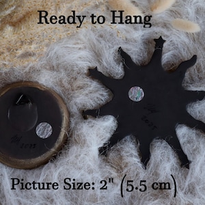 Sardine Painting In Celestial Sun Frame Vintage Style Round Miniature Still Life Illustration Coastal Kitchen Art by VanyaS DarkessentialsS image 6