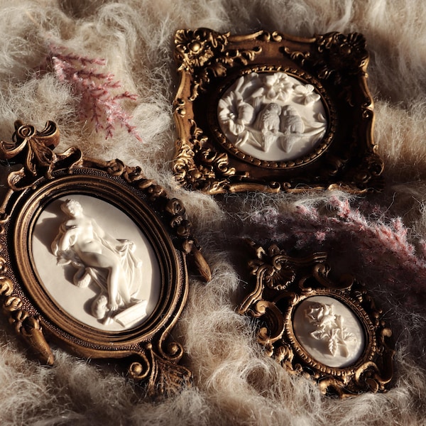 Cameos Art Venus of the Sea Papagei Rose Vintage Verzierte Rahmen Klassische Wanddekor Elegante Haus Kuriositäten Design von VanyaS DarkesstialsS