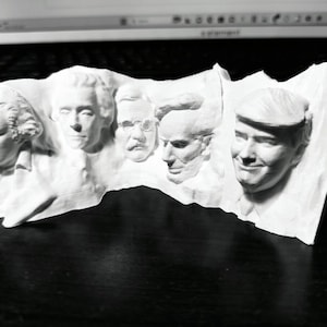Mount Rushmore TrumpMore MAGA  6" Smiling President Donald Trump 3D Printed. Choose from White, silver, gold or stone finish.