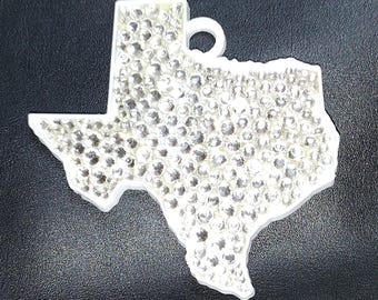 Adorno de plástico con forma de Texas y diamantes de imitación para el regreso a casa (Morning Mom)