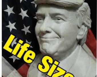 LIFE SIZE Yuge 20 inch! Donald Trump Statue / Bust President MAGA 2024 U.S.A.