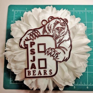 PSJA High School Bears Large School LOGO Custom PLASTIC Trinket