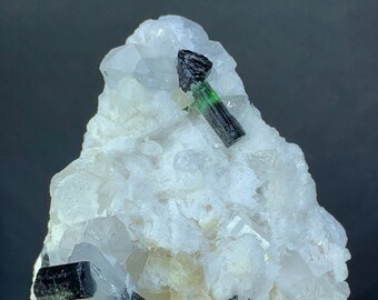 Green Cap Tourmaline with Quartz Specimen, Skardu Pakistan (155 Gm)