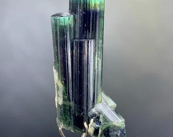 Green & Blue Capped Tourmaline Crystal, Afghanistan, 22.30 Carats