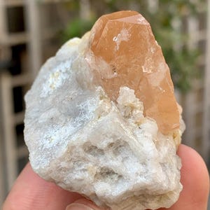 Honig-Topas Kristallmuster: Rohterminierter Topas aus Skardu Pakistan (56 Gramm)