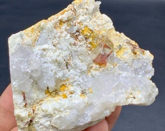 Rood brookietkristal met kwarts, baluchistan, Pakistan, 206 gram