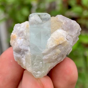 Natural Sky Blue Aquamarine Specimen, Aquamarine Crystal, Aquamarine  From Skardu Mine Pakistan-19Gm, Aquamarine Stone,Terminated Aquamarine