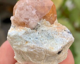 Natural Honey Topaz Crystal On Matrix Specimen From Skardu Pakistan, 22 gram