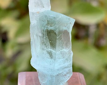 Espécimen de cristal de aguamarina azul natural terminado, procedente de Shigar, Pakistán - 6 gramos